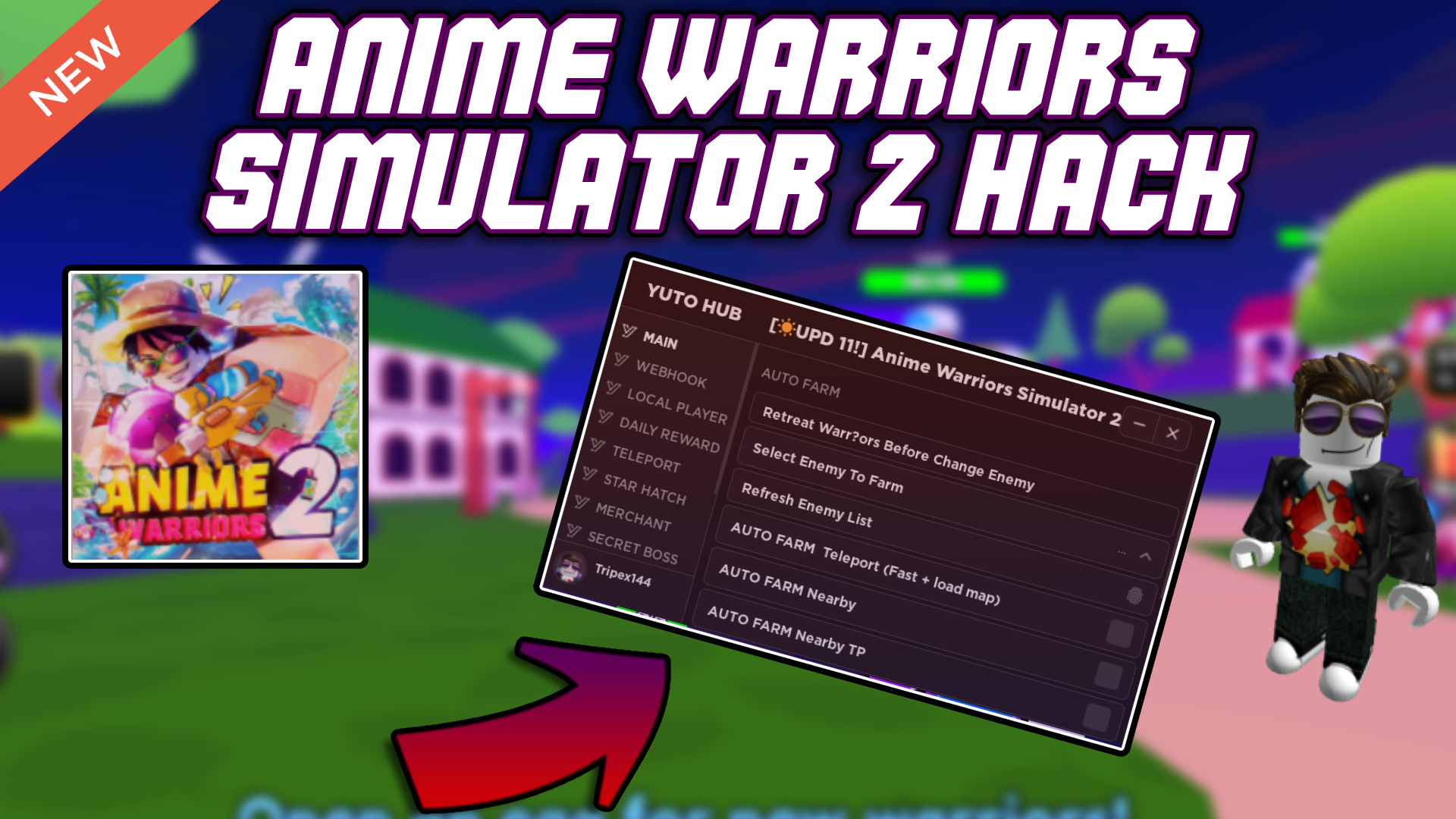 UPD42X Anime Warriors Simulator 2 Script Hack Auto Farm Infinite Yen   Eggs Roblox Pastebin 2023  Ahmed Mode